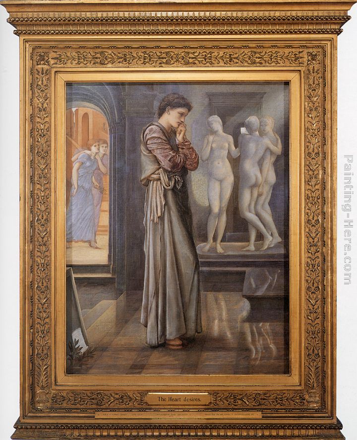 Pygmalion and the Image I - The Heart Desires painting - Edward Burne-Jones Pygmalion and the Image I - The Heart Desires art painting